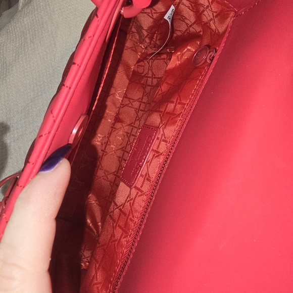 Cd Red Quilted Handbag - Picture 6 of 11